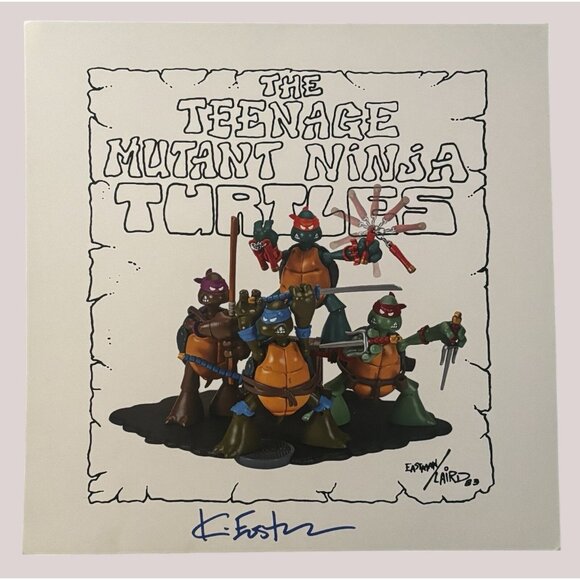 Teenage Mutant Ninja Turtles TMNT Signed Art Print 10x10 Kevin Eastman - Picture 1 of 3